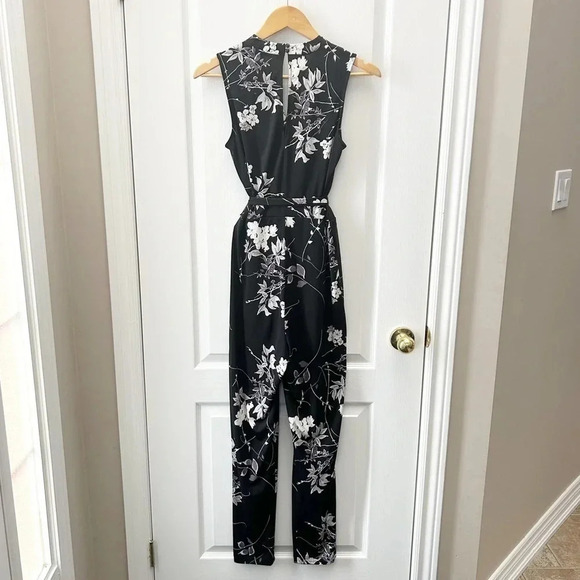 Ricki’s Jumpsuit Floral Printed Black Purple Cream Size  2 NWOT - Picture 8 of 16